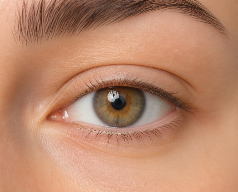 Beispielbild vor einem Wimpernlifting